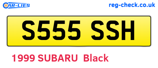 S555SSH are the vehicle registration plates.