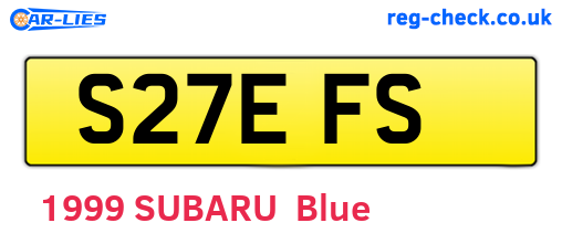 S27EFS are the vehicle registration plates.