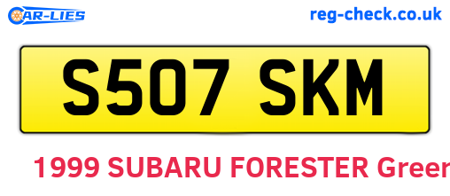 S507SKM are the vehicle registration plates.