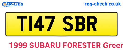 T147SBR are the vehicle registration plates.