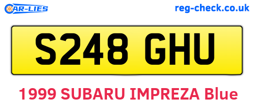 S248GHU are the vehicle registration plates.