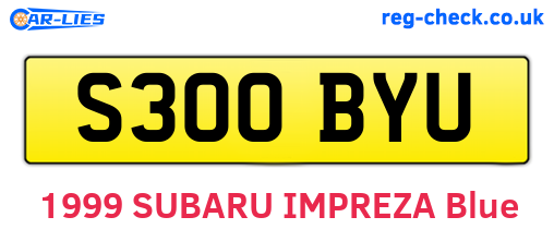 S300BYU are the vehicle registration plates.