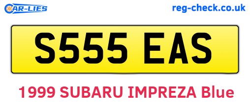 S555EAS are the vehicle registration plates.