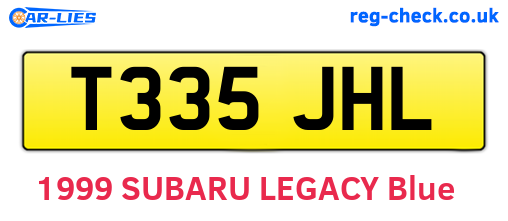 T335JHL are the vehicle registration plates.