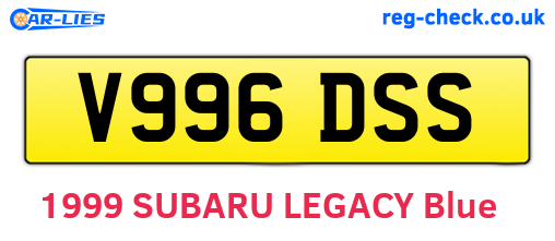 V996DSS are the vehicle registration plates.