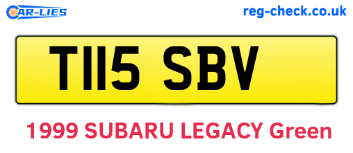 T115SBV are the vehicle registration plates.