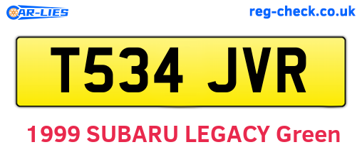T534JVR are the vehicle registration plates.