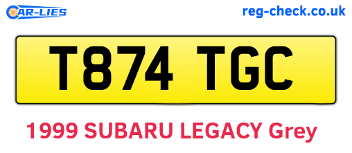 T874TGC are the vehicle registration plates.