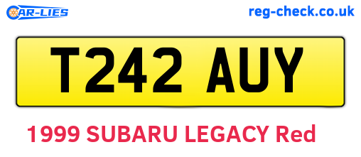 T242AUY are the vehicle registration plates.