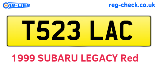 T523LAC are the vehicle registration plates.