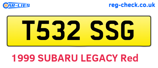 T532SSG are the vehicle registration plates.