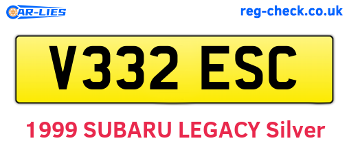 V332ESC are the vehicle registration plates.