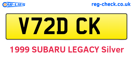 V72DCK are the vehicle registration plates.
