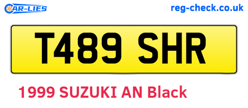 T489SHR are the vehicle registration plates.