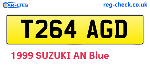 T264AGD are the vehicle registration plates.