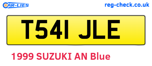 T541JLE are the vehicle registration plates.