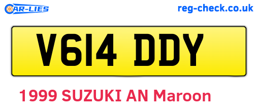V614DDY are the vehicle registration plates.