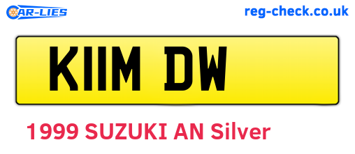 K11MDW are the vehicle registration plates.