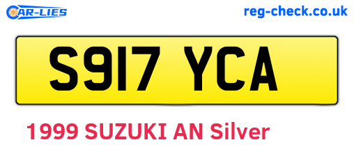 S917YCA are the vehicle registration plates.
