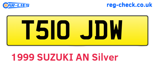 T510JDW are the vehicle registration plates.