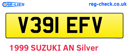 V391EFV are the vehicle registration plates.
