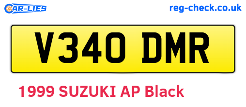 V340DMR are the vehicle registration plates.