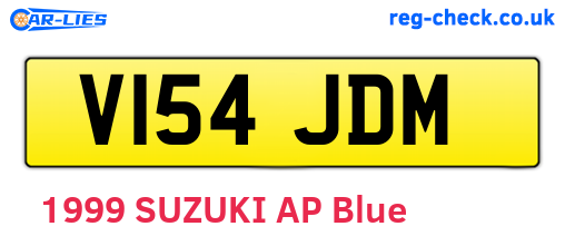 V154JDM are the vehicle registration plates.