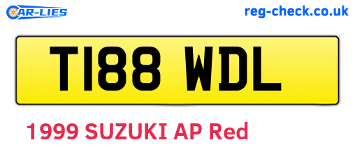 T188WDL are the vehicle registration plates.