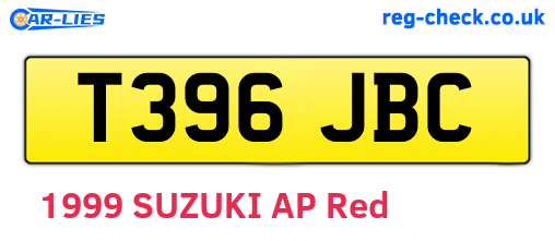 T396JBC are the vehicle registration plates.