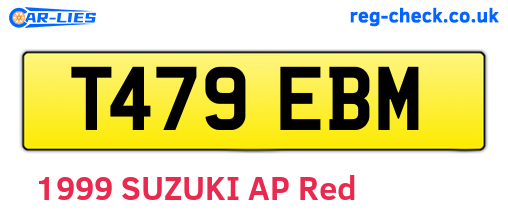 T479EBM are the vehicle registration plates.