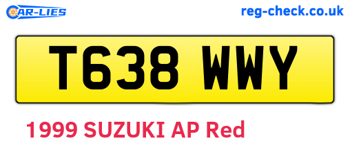 T638WWY are the vehicle registration plates.