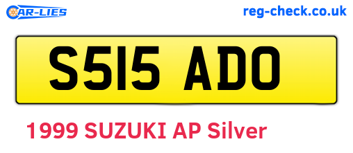 S515ADO are the vehicle registration plates.