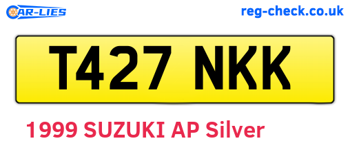 T427NKK are the vehicle registration plates.