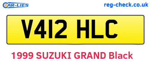 V412HLC are the vehicle registration plates.