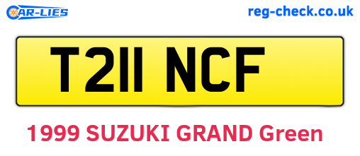 T211NCF are the vehicle registration plates.
