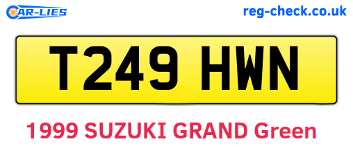 T249HWN are the vehicle registration plates.