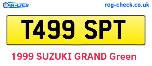 T499SPT are the vehicle registration plates.