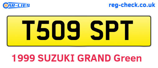 T509SPT are the vehicle registration plates.