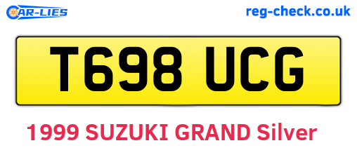 T698UCG are the vehicle registration plates.