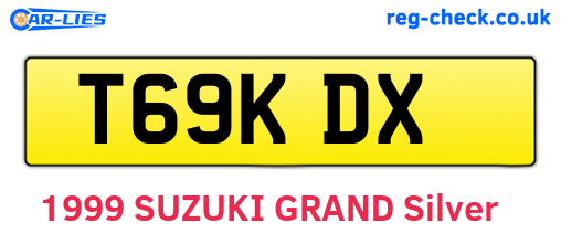 T69KDX are the vehicle registration plates.