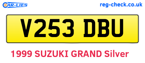 V253DBU are the vehicle registration plates.