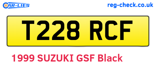 T228RCF are the vehicle registration plates.
