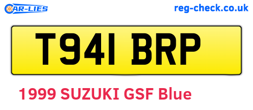 T941BRP are the vehicle registration plates.