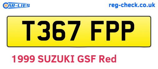 T367FPP are the vehicle registration plates.