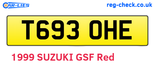 T693OHE are the vehicle registration plates.