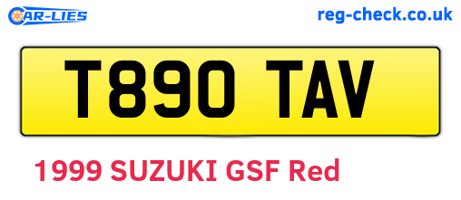 T890TAV are the vehicle registration plates.