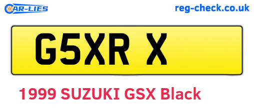 G5XRX are the vehicle registration plates.