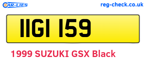 IIG1159 are the vehicle registration plates.