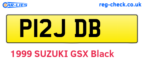 P12JDB are the vehicle registration plates.