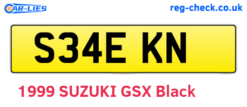 S34EKN are the vehicle registration plates.